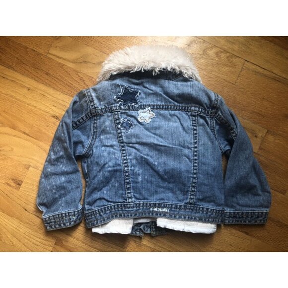Gap Size 3 Jean Jacket With Removable Fuzzy Vest Liner - Picture 8 of 8